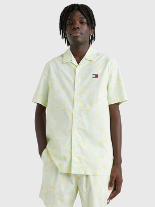 Camisa Relaxed Camo Amarillo Tommy Jeans,hi-res