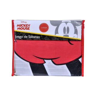 Juego De Sabanas 1.5 Plazas Microfibra Infantil Gris Mickey Mouse,hi-res
