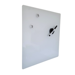 Pizarra Magnética Vidrio Templado 40 x 40 Incluye Accesorios. Color Blanco,hi-res