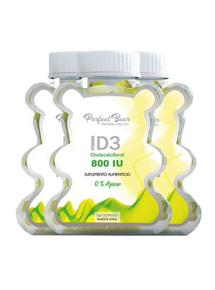 Vitamina D 800 IU, (60 Gomitas) Perfect Bear - 3 MESES,hi-res