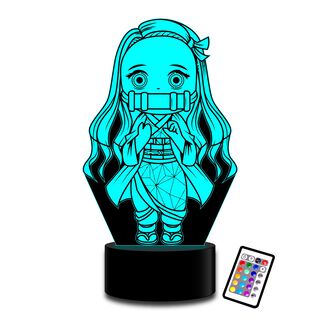 Lampara 3D Nezuko kawaii demon slayer c remoto 16 color,hi-res