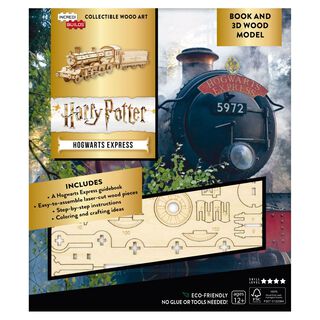 Harry Potter Hogwarts Express Libro y Modelo Armable Madera,hi-res