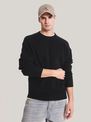 Sweater Lycra Blend Negro Calvin Klein,hi-res