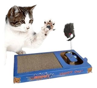 Divertido Juguete Para Gatos Atrapa Al Ratón Con Rascador,hi-res