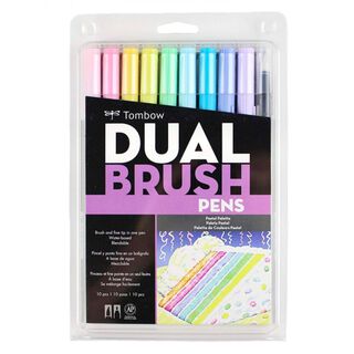 Set Marcadores Tombow Dual Brush Pastel 10 colores,hi-res