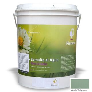 Esmalte al Agua Pinturec Satinado Verde Tolhuaca 1G,hi-res