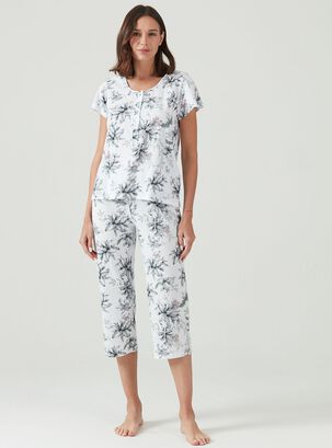 Pijama de Mujer Cuore Nacional Blanco Estampado,hi-res