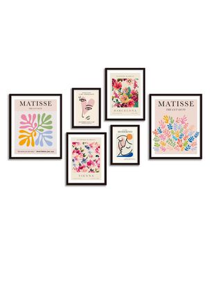 Galería de pared 6 cuadros Matisse-Flower,hi-res