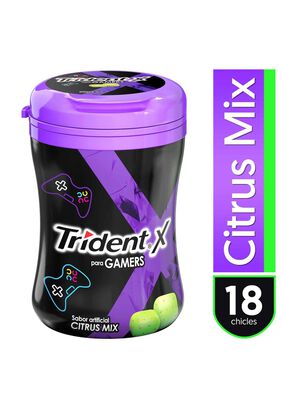 Chicle Trident X-gamer Sin Azúcar Sabor Citrus Mix 18 Un.,hi-res