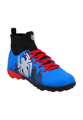 Zapato Baby Fútbol Caña Spiderman 2024 Azul Rojo Marvel,hi-res