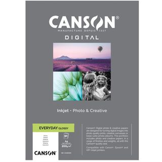 Papel Fotográfico Canson Digital Brillante 200gr A4 50 Hojas,hi-res