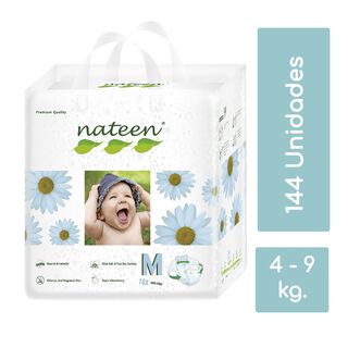 Pañales Ecológicos Nateen Premium M 144 unidades,hi-res