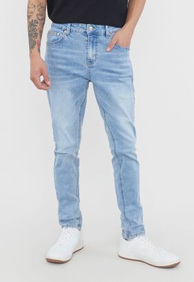 Jeans Hombre Skinny Fit Superflex Azul Medio -- Corona,hi-res