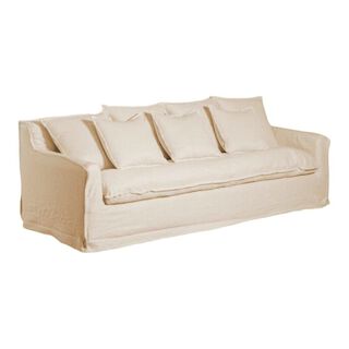 Funda de sofá elastica Begoña c/ lino de 4 plazas