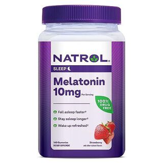 Melatonina 10 mg - 140 gomitas sabor frutilla - Marca Natrol,hi-res