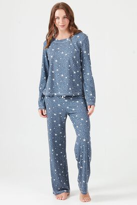 Pijama de mujer Praga Azul Estampado,hi-res