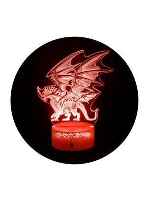 Lámpara 3d Dragon Nariz Cuerno Base Agrietada,hi-res