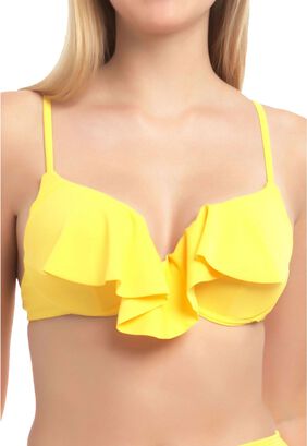 Bikini con vuelos amarillo,hi-res