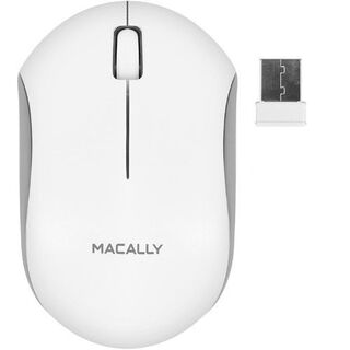 Macally Wireless 3-button Optical Rf Mouse For Mac/pc (white),hi-res