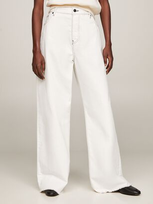 JEANS SLOUCHY TALLE MEDIO BLANCO TOMMY HILFIGER,hi-res