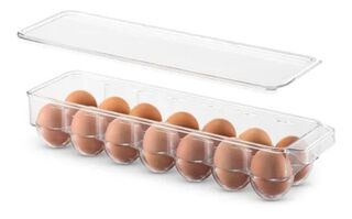 Organizador Plástico Almacenador Transparente 12 Huevos,hi-res