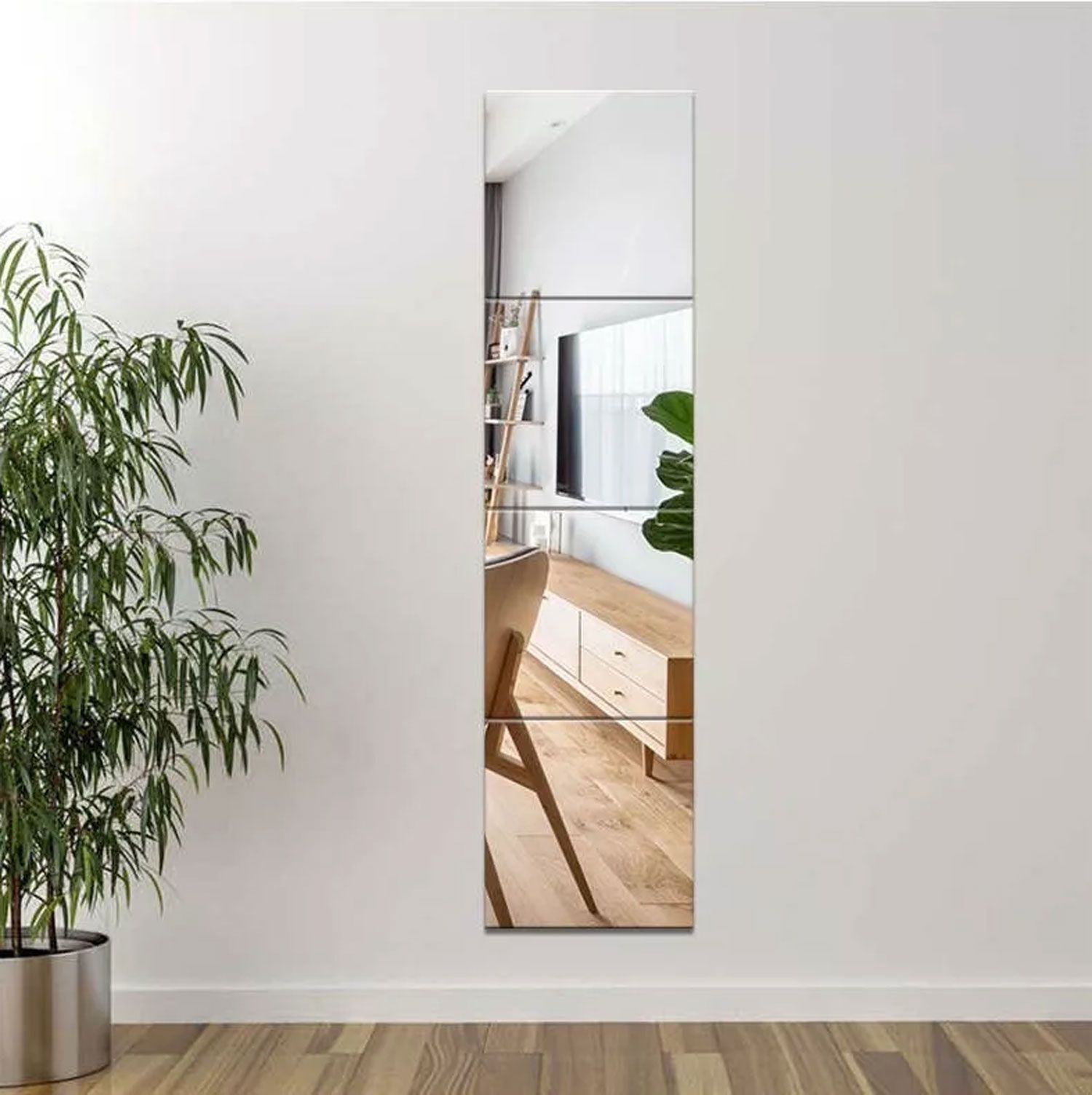 Cuatro tipos de espejos de pared que se instalan sin taladro para un uso  funcional y decorativo