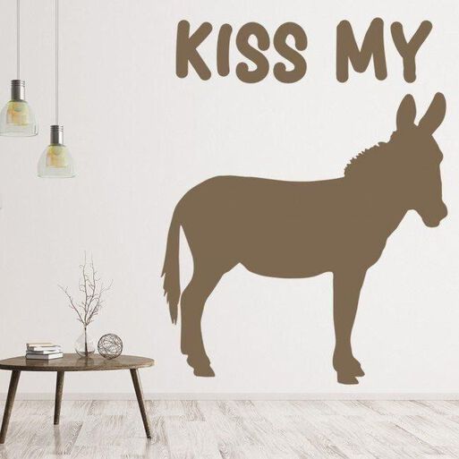 Kiss%20My%20Ass%20Animal%20Quote%20Wall%20Sticker%20Ws-41529%2Chi-res