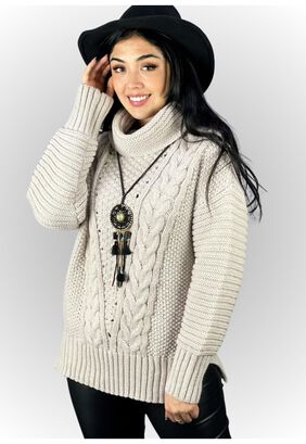 Sweater de Lana Cuello Alto,hi-res