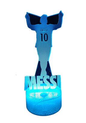 Lámapara ilusion 3D Lionel Messi 7 Colores Led,hi-res