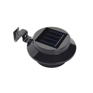 Foco led redondo con panel solar 1.2v negro,hi-res