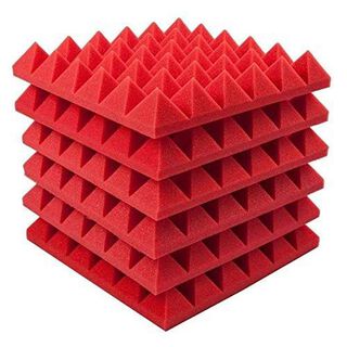 Panel Acústico Piramidal Rojo Pack x6,hi-res