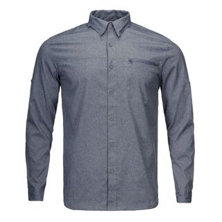 Camisa Hombre Rosselot Long Sleeve Q-Dry Shirt Gris Oscuro Lippi V23,hi-res