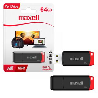 Pendrive USB 64GB Maxell USBPD-64 Compatible MAC y Windows,hi-res