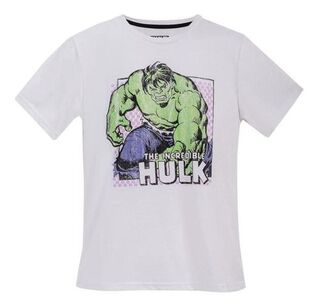 Polera Niño Hulk El Increible Blanco Marvel,hi-res