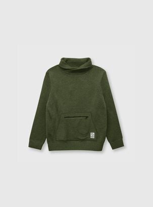 Sweater De Niño Jaspeado Verde (2 A 12 Años) Colloky,hi-res