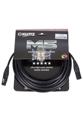 Cable de micrófono XLR Klotz M5FM10 10 mts negro,hi-res