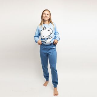 Pijama Mujer Moving Azul Snoopy,hi-res