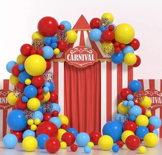Set arco de globos  circo u otra fiesta 105 piezas,hi-res