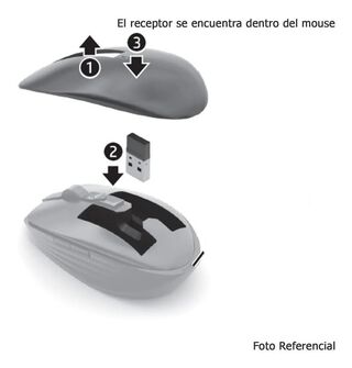 Genérica Teclado Mouse Inalámbrico - White (DM-K06)