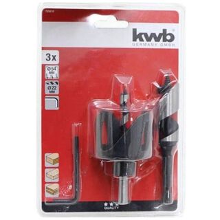 Kit Para Instalación De Cerradura 3pzas Con Brocas Kwb,hi-res