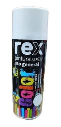 Pintura Acrílica Spray Uso General  Blanco 400ml Rex B34,hi-res