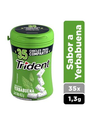 Chicle Trident® Sabor Yerba Buena Sin Azúcar 35 un.,hi-res