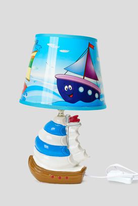 Lámpara Cerámica Barco Azul Chinitown,hi-res