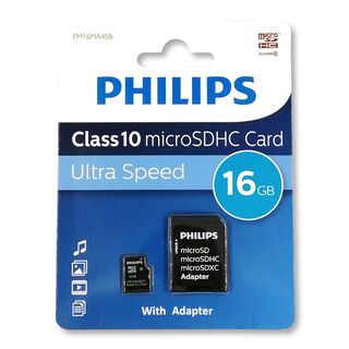 TARJETA MICRO SD PHILIPS 16 GB CLASS 10,hi-res
