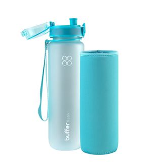 Botella Agua 1L Buffer Deporte Ciclismo Gimnasio BPA Free Aquamarine,hi-res