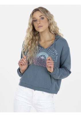 Poleron SUNLIGHT HOODIE Mujer Azul Maui and Sons,hi-res