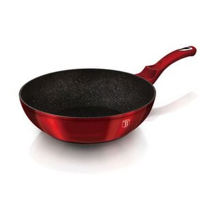 Sarten tipo wok de 30 cm de color rojo,hi-res