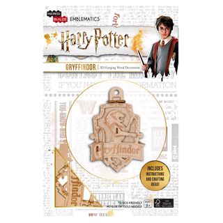 Emblema Harry Potter Gryffindor Modelo Armable En Madera,hi-res