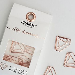 Clip Diseño Diamante Rose Gold 15 U Brando,hi-res