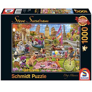 Puzzle 1.000 piezas Perros locos,hi-res